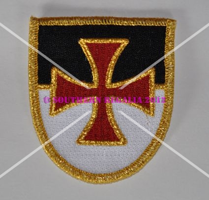 Knights Templar Shield Embroidered Patch - large